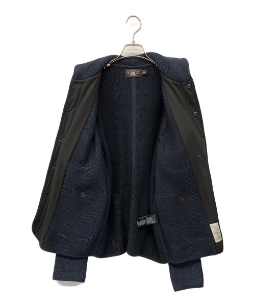 RRL（ダブルアールエル）RRL (ダブルアールエル) BEACH CLOTH-INSPIRED CARDIGAN JACKET ネイビー サイズ:Mの古着・服飾アイテム