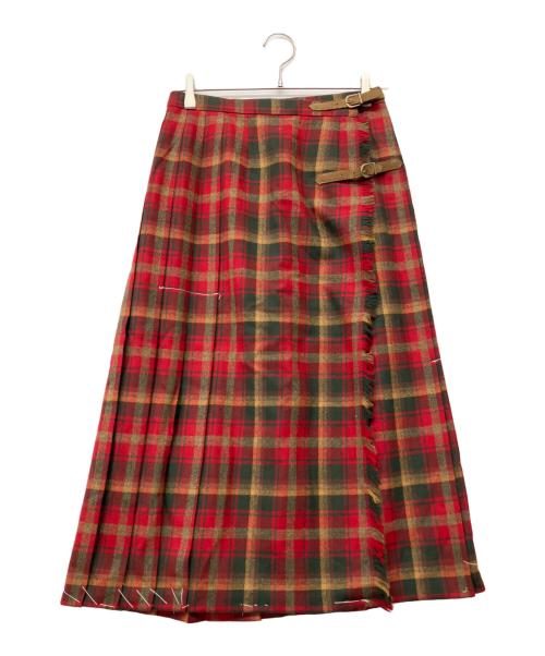PENDLETON（ペンドルトン）PENDLETON (ペンドルトン) 90's PETITE チェックフラップベルテッドスカート マルチカラー サイズ:10の古着・服飾アイテム