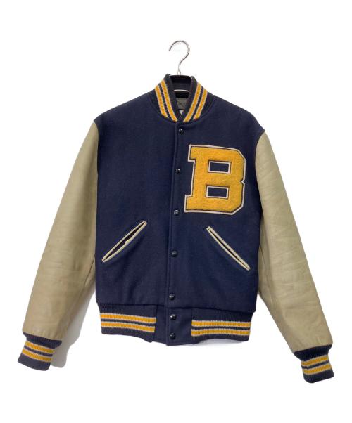 buddy（バディ）buddy (バディ) 90's 別注 Catchball アワードジャケット ネイビー×イエロー サイズ:34の古着・服飾アイテム