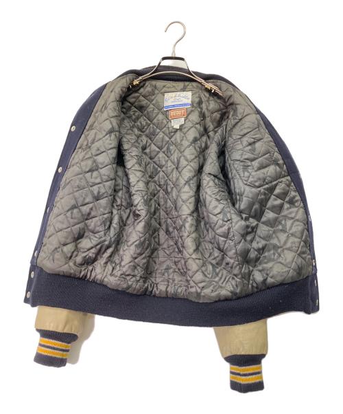 buddy（バディ）buddy (バディ) 90's 別注 Catchball アワードジャケット ネイビー×イエロー サイズ:34の古着・服飾アイテム