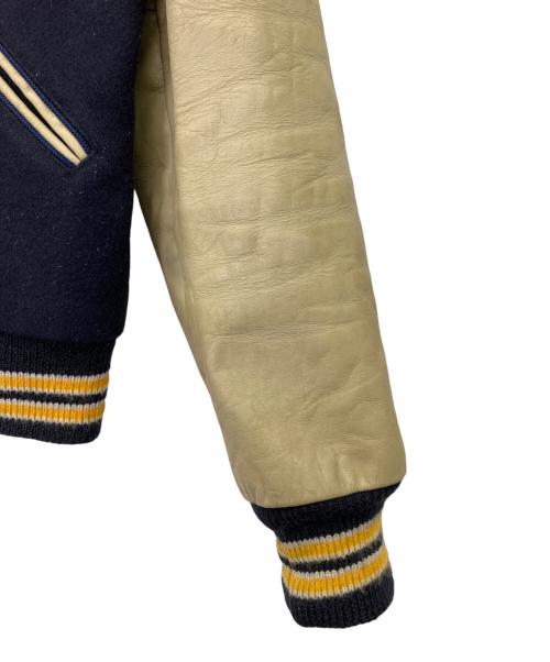 buddy（バディ）buddy (バディ) 90's 別注 Catchball アワードジャケット ネイビー×イエロー サイズ:34の古着・服飾アイテム