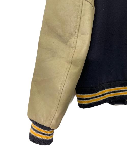 buddy（バディ）buddy (バディ) 90's 別注 Catchball アワードジャケット ネイビー×イエロー サイズ:34の古着・服飾アイテム