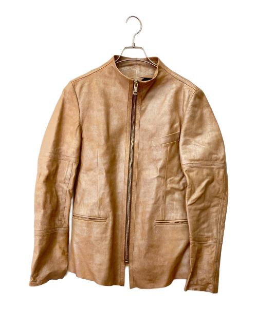 PAUL SMITH（ポールスミス）PAUL SMITH (ポールスミス) ラムレザージャケット ベージュ サイズ:Sの古着・服飾アイテム