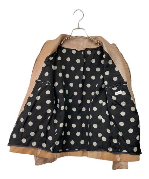 PAUL SMITH（ポールスミス）PAUL SMITH (ポールスミス) ラムレザージャケット ベージュ サイズ:Sの古着・服飾アイテム