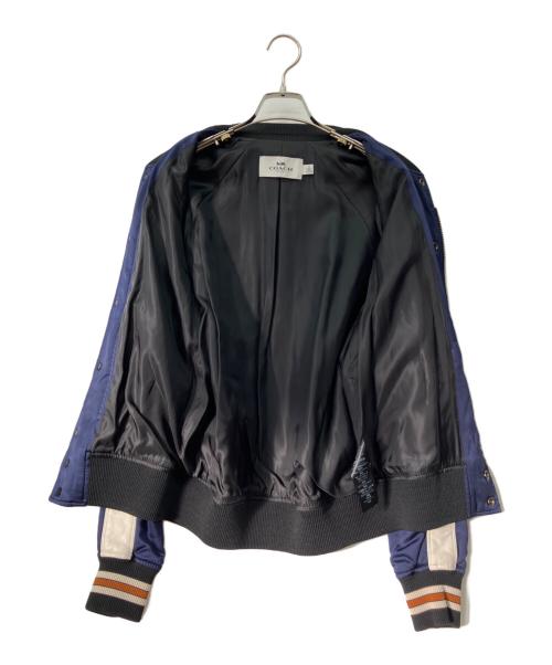 COACH（コーチ）COACH (コーチ) レザーテープスカジャン ネイビー サイズ:XSの古着・服飾アイテム