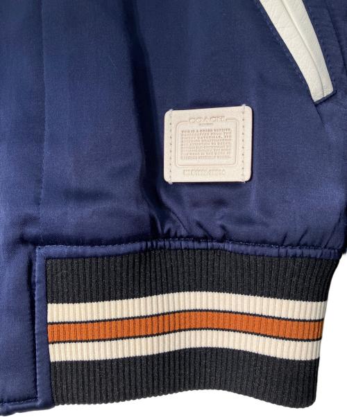 COACH（コーチ）COACH (コーチ) レザーテープスカジャン ネイビー サイズ:XSの古着・服飾アイテム