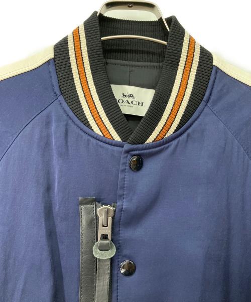 COACH（コーチ）COACH (コーチ) レザーテープスカジャン ネイビー サイズ:XSの古着・服飾アイテム