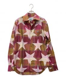 Vivienne Westwood（ヴィヴィアンウエストウッド）の古着「00’s サベージ スター柄 L/S ライカ期 」｜ピンク