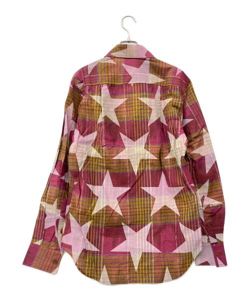 Vivienne Westwood（ヴィヴィアンウエストウッド）Vivienne Westwood (ヴィヴィアンウエストウッド) 00’s サベージ スター柄 L/S ライカ期  ピンク サイズ:1 未使用品の古着・服飾アイテム