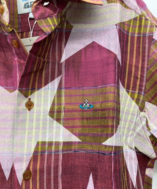 Vivienne Westwood（ヴィヴィアンウエストウッド）Vivienne Westwood (ヴィヴィアンウエストウッド) 00’s サベージ スター柄 L/S ライカ期  ピンク サイズ:1 未使用品の古着・服飾アイテム