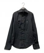 Vivienne Westwoodヴィヴィアンウエストウッド）の古着「00’s オーブ刺繍ワンポイントL/S ライカ期 イタリア製」｜ブラック