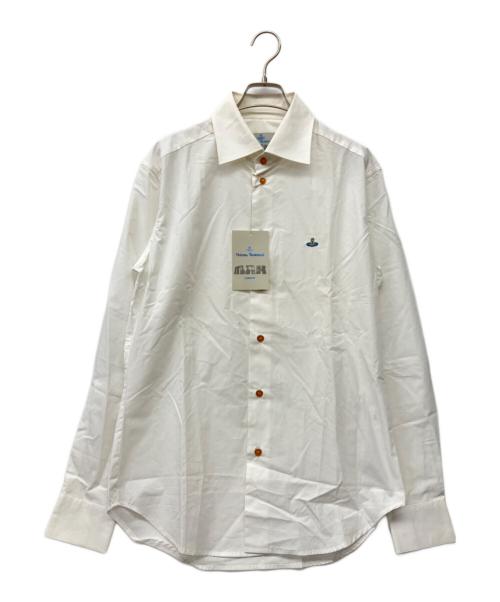 Vivienne Westwood（ヴィヴィアンウエストウッド）Vivienne Westwood (ヴィヴィアンウエストウッド) 00's オーブ刺繍L/S ライカ期 イタリア製 ホワイト サイズ:1の古着・服飾アイテム