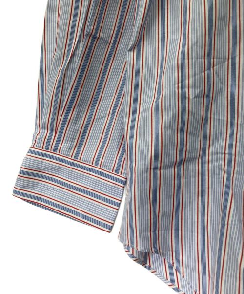 COMME des GARCONS（コムデギャルソン）COMME des GARCONS (コムデギャルソン) 90’s ワイドストライプシャツ D-TK9210 AD1995 ブルー×レッド サイズ:不明の古着・服飾アイテム