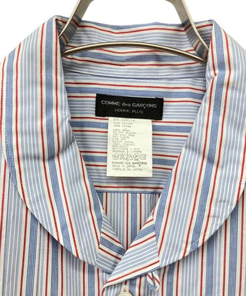 COMME des GARCONS（コムデギャルソン）COMME des GARCONS (コムデギャルソン) 90’s ワイドストライプシャツ D-TK9210 AD1995 ブルー×レッド サイズ:不明の古着・服飾アイテム