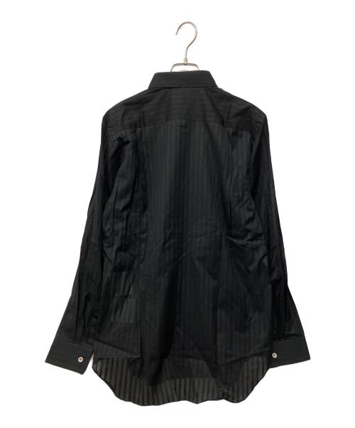 COMME des GARCONS HOMME PLUS（コムデギャルソンオムプリュス）COMME des GARCONS HOMME PLUS (コムデギャルソンオムプリュス) 00's ブラックストライプL/S ブラック サイズ:SSの古着・服飾アイテム