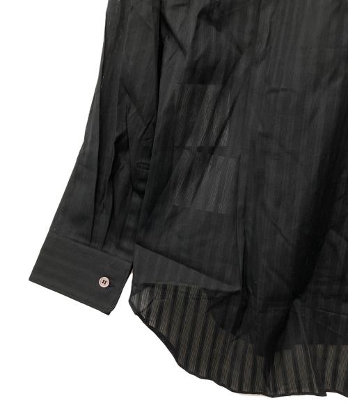 COMME des GARCONS HOMME PLUS（コムデギャルソンオムプリュス）COMME des GARCONS HOMME PLUS (コムデギャルソンオムプリュス) 00's ブラックストライプL/S ブラック サイズ:SSの古着・服飾アイテム
