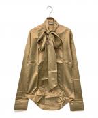 DIOR HOMMEディオール オム）の古着「シルク混ボウタイシャツ 05AW エディ期 グラムロック期」｜ブロンド