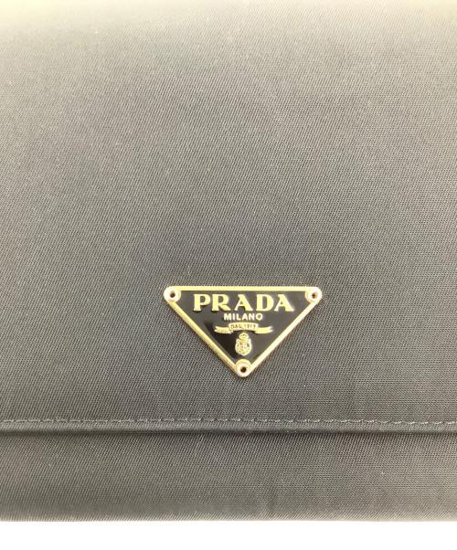PRADA（プラダ）PRADA (プラダ) フラップウォレット ブラックの古着・服飾アイテム