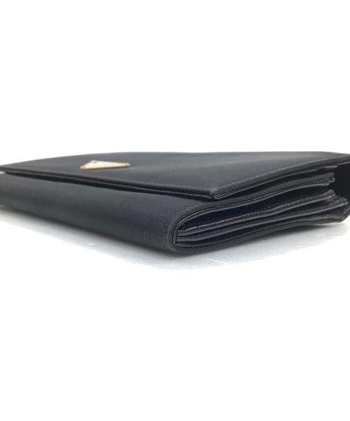 PRADA（プラダ）PRADA (プラダ) フラップウォレット ブラックの古着・服飾アイテム