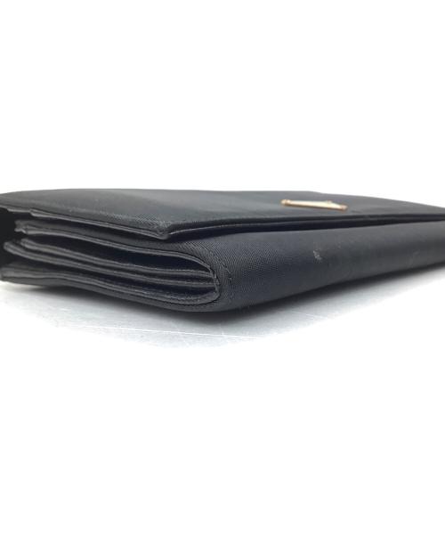 PRADA（プラダ）PRADA (プラダ) フラップウォレット ブラックの古着・服飾アイテム