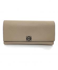 LOEWE（ロエベ）の古着「アナグラム コンティネンタル ウォレット」｜サンド