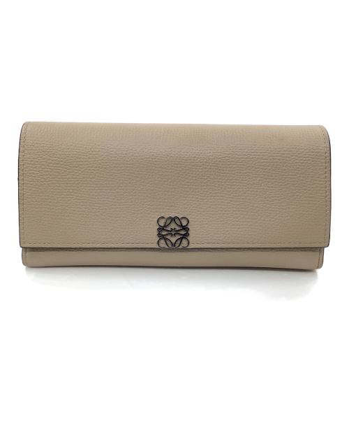 LOEWE（ロエベ）LOEWE (ロエベ) アナグラム コンティネンタル ウォレット サンドの古着・服飾アイテム