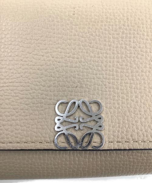 LOEWE（ロエベ）LOEWE (ロエベ) アナグラム コンティネンタル ウォレット サンドの古着・服飾アイテム
