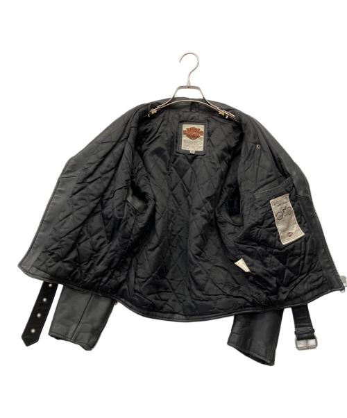 HARLEY-DAVIDSON（ハーレーダビッドソン）HARLEY-DAVIDSON (ハーレーダビッドソン) ダブルライダースジャケット ブラック サイズ:36の古着・服飾アイテム