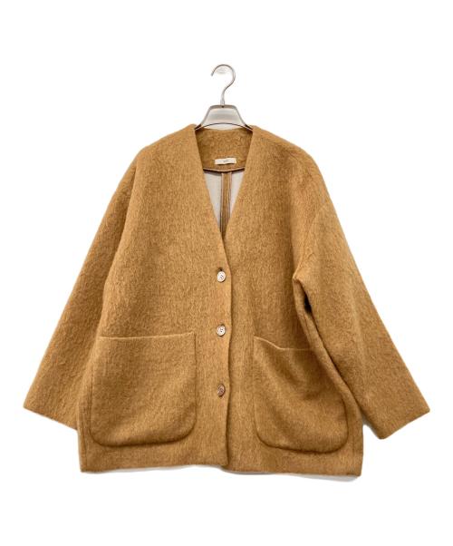 YORI（ヨリ）yori (ヨリ) ウールモヘアシャギージャケット ブラウン サイズ:Fの古着・服飾アイテム