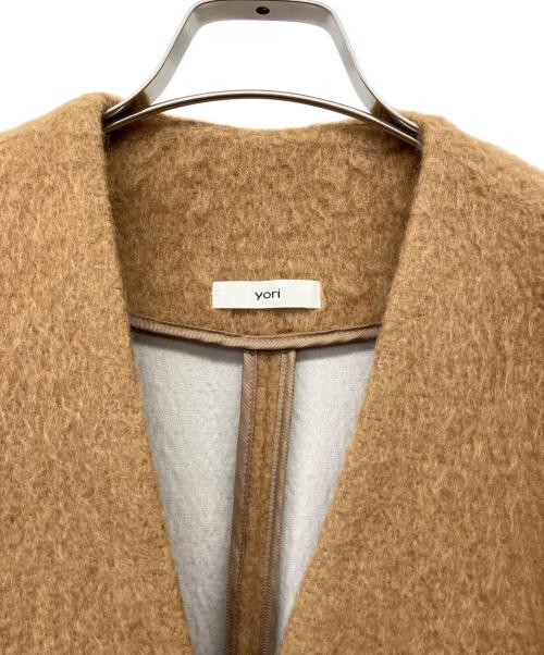 YORI（ヨリ）yori (ヨリ) ウールモヘアシャギージャケット ブラウン サイズ:Fの古着・服飾アイテム
