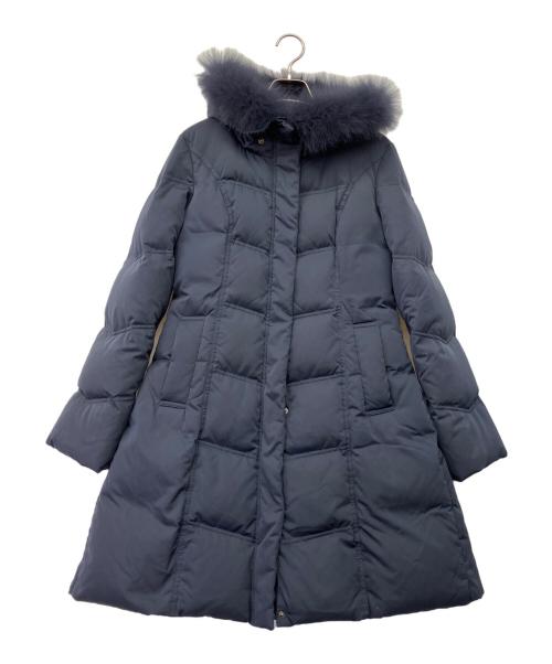 RUIRUE BOUTIQUE（ルイルエブティック）RUIRUE BOUTIQUE (ルイルエブティック) フォックスファー付ダウンコート ネイビー サイズ:Lの古着・服飾アイテム