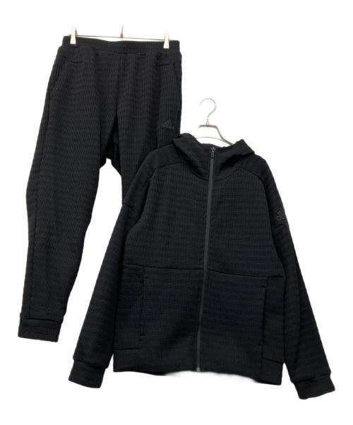 adidas（アディダス）adidas (アディダス) セットアップジャージ ブラックの古着・服飾アイテム