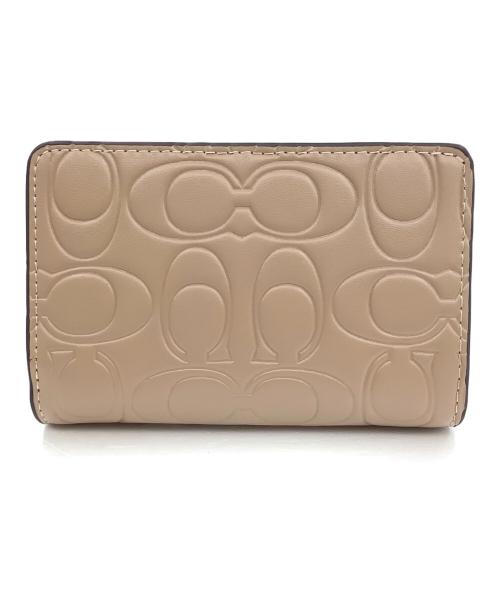 COACH（コーチ）COACH (コーチ) ミディアム コーナー ジップ ウォレット・シグネチャー トープの古着・服飾アイテム