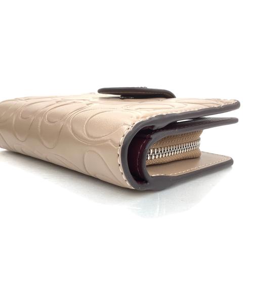 COACH（コーチ）COACH (コーチ) ミディアム コーナー ジップ ウォレット・シグネチャー トープの古着・服飾アイテム