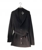 TAGLIATOREタリアトーレ）の古着「ショールカラーカーディガン」｜ブラック