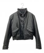 MARITHE+FRANCOIS GIRBAUDマリテフランソワジルボー）の古着「リバーシブルレザー・ダウンジャケット」｜ブラック