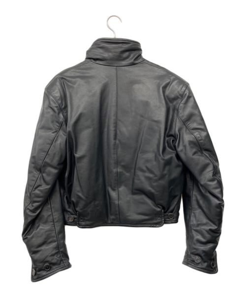 MARITHE+FRANCOIS GIRBAUD（マリテフランソワジルボー）MARITHE+FRANCOIS GIRBAUD (マリテフランソワジルボー) リバーシブルレザー・ダウンジャケット ブラック サイズ:Mの古着・服飾アイテム