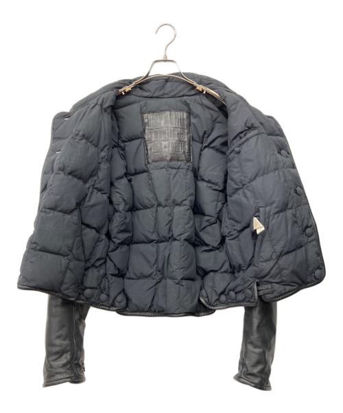 MARITHE+FRANCOIS GIRBAUD（マリテフランソワジルボー）MARITHE+FRANCOIS GIRBAUD (マリテフランソワジルボー) リバーシブルレザー・ダウンジャケット ブラック サイズ:Mの古着・服飾アイテム