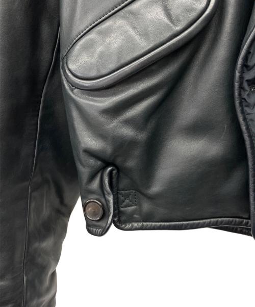 MARITHE+FRANCOIS GIRBAUD（マリテフランソワジルボー）MARITHE+FRANCOIS GIRBAUD (マリテフランソワジルボー) リバーシブルレザー・ダウンジャケット ブラック サイズ:Mの古着・服飾アイテム