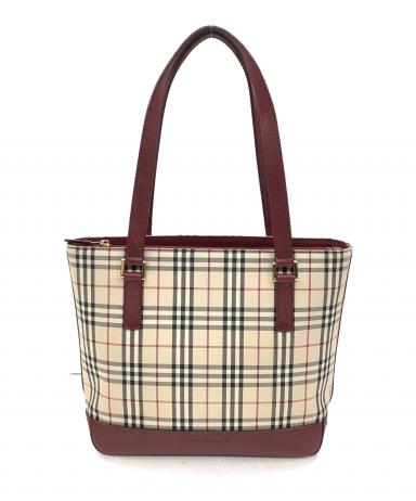 中古・古着通販】BURBERRY (バーバリー) ノバチェックトートバッグ