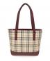 BURBERRY（バーバリー）の古着「ノバチェックトートバッグ」｜ベージュ×レッド