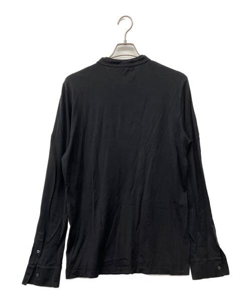 LOUIS VUITTON（ルイ ヴィトン）LOUIS VUITTON (ルイ ヴィトン) ヘンリーネックダブルカラーL/Sカットソー ブラック サイズ:XLの古着・服飾アイテム