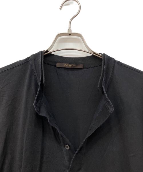LOUIS VUITTON（ルイ ヴィトン）LOUIS VUITTON (ルイ ヴィトン) ヘンリーネックダブルカラーL/Sカットソー ブラック サイズ:XLの古着・服飾アイテム