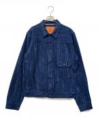 STUDIO D'ARTISANステュディオダルチザン）の古着「KASURI   デニムJK【D4508】」｜インディゴ