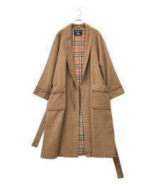 Burberry's（バーバリー）の古着「90's ノバチェックカシミヤ混ガウンコート」｜ベージュ