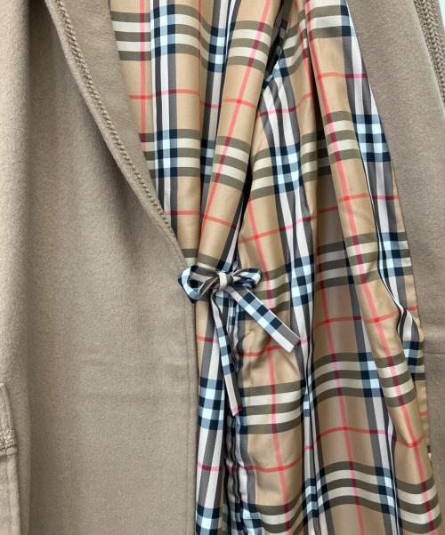 Burberry's（バーバリー）Burberry's (バーバリーズ) 90's ノバチェックカシミヤ混ガウンコート ベージュ サイズ:Mの古着・服飾アイテム
