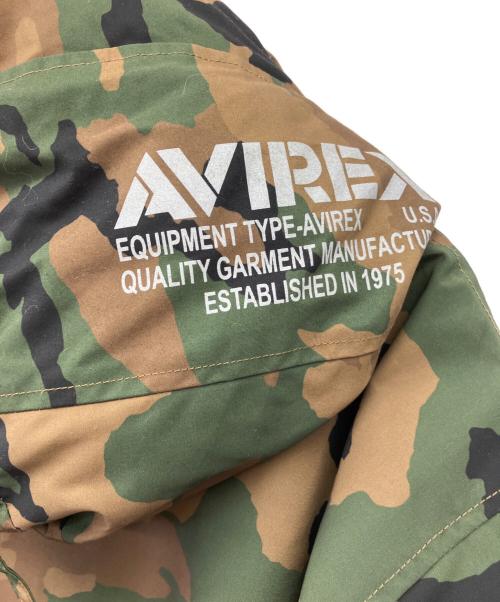AVIREX（アヴィレックス）AVIREX (アヴィレックス) ダウンジャケット カーキ×グリーン サイズ:XLの古着・服飾アイテム