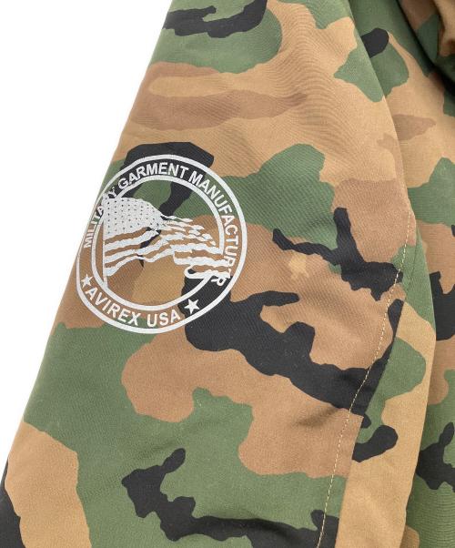 AVIREX（アヴィレックス）AVIREX (アヴィレックス) ダウンジャケット カーキ×グリーン サイズ:XLの古着・服飾アイテム