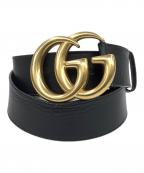 GUCCIグッチ）の古着「ダブルG ワイドベルト」｜ブラック