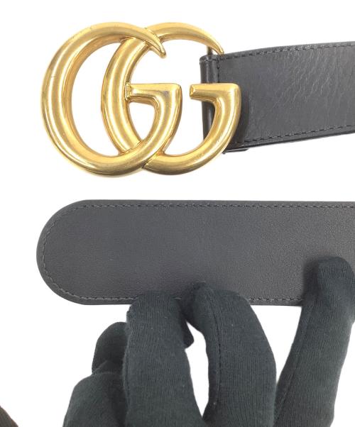 GUCCI（グッチ）GUCCI (グッチ) ダブルG ワイドベルト ブラックの古着・服飾アイテム